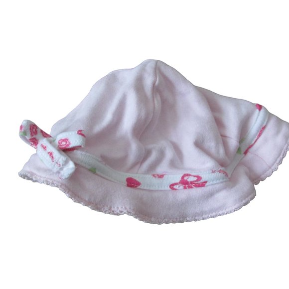 Pullover Sun Hat Girls Size 3-6M‎ Pink Beach Summer Infant - Picture 1 of 2